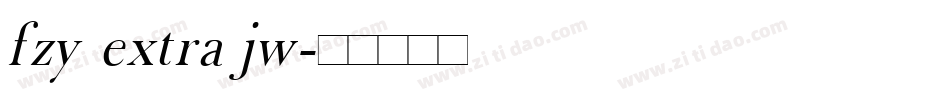 fzy extra jw字体转换